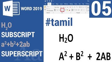 SubScript and Superscript in Microsoft Word in Tamil | Home Menu Microsoft Word