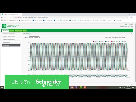 How to View Waveforms on PM8000 Series Meter Webpage | Schneider Electric Support