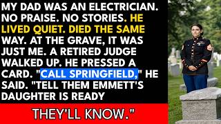 I Thought My Dad Died With Nothing — Until a Retired Judge Handed Me a Card at the Grave and....