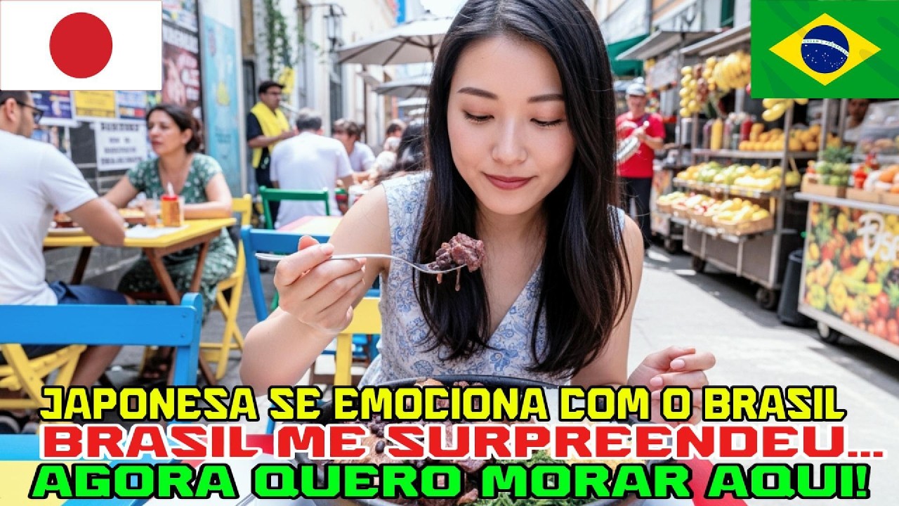 Japonesa chora ao provar o Brasil e diz “Quero morar aqui!”