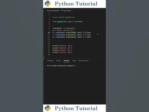 Translate Text With Python | Python Tutorial - YouTube