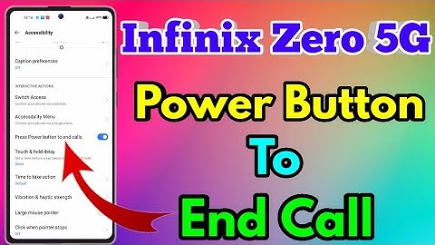Power Button To End Call in Infinix Zero 5G | Infinix Zero 5G Power Button To End Call Kaise Kare