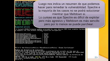 Script en Powershell para chequear Spectre y Meltdown