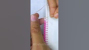 🔥 Most viral 💖 Cute border stitch tutorial! #trending  #cute #art #viral #embroidery #tutorial #diy