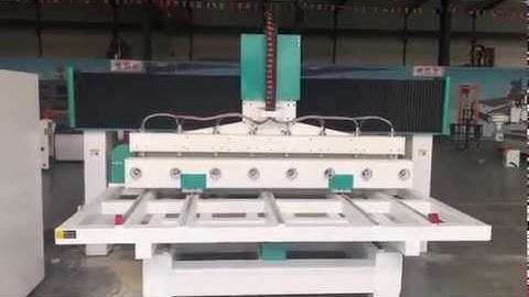 4 axis multi heads CNC carving machine for woodworking