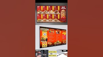 Design Digital Menu Board, Menu flyer, Menu Card, Food Menu
