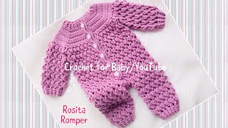 So cute! Rosita Baby Romper, Onesie 👶 Crochet Made Super Easy & Fast | Adjustable Newborn to 2 Years