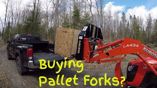 #270 Buying Pallet Forks? Which Forks Are Right For Your Tractor? Kubota B2601. outdoor channel.