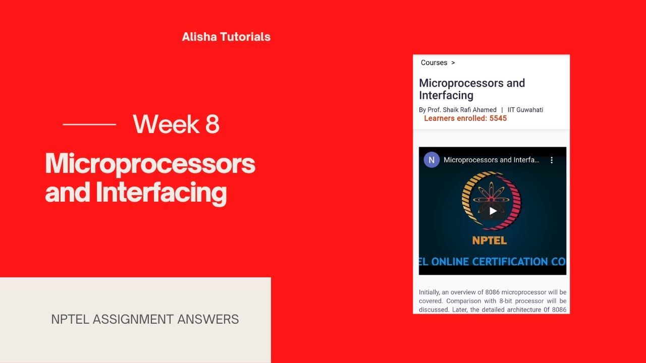 Microprocessors and Interfacing Nptel Week 8 Assignment 8 Answers ...