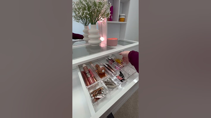 Organize my new glass top vanity with me 🎀💖 #amazon #organization #vanity #satisfying
