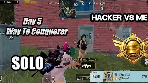 Day 5 | Solo Rank Push Asia | Hacker Vs Me | PUBG MOBILE | Season 16 | Road To Conquerer |