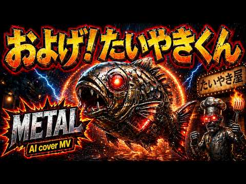 【※Music Video】もしも『およげ！たいやきくん』がMETALだったら (AI metal cover ver.)/ 子門真人 - Metal MV style | Dreamy J-POP