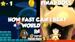 How fast can I beat World Star in NEW SUPER MARIO BROS. 2?