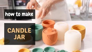 How to make 3 Candle Jars with different shapes Tips from silicone mold designer | Boowan Nicole