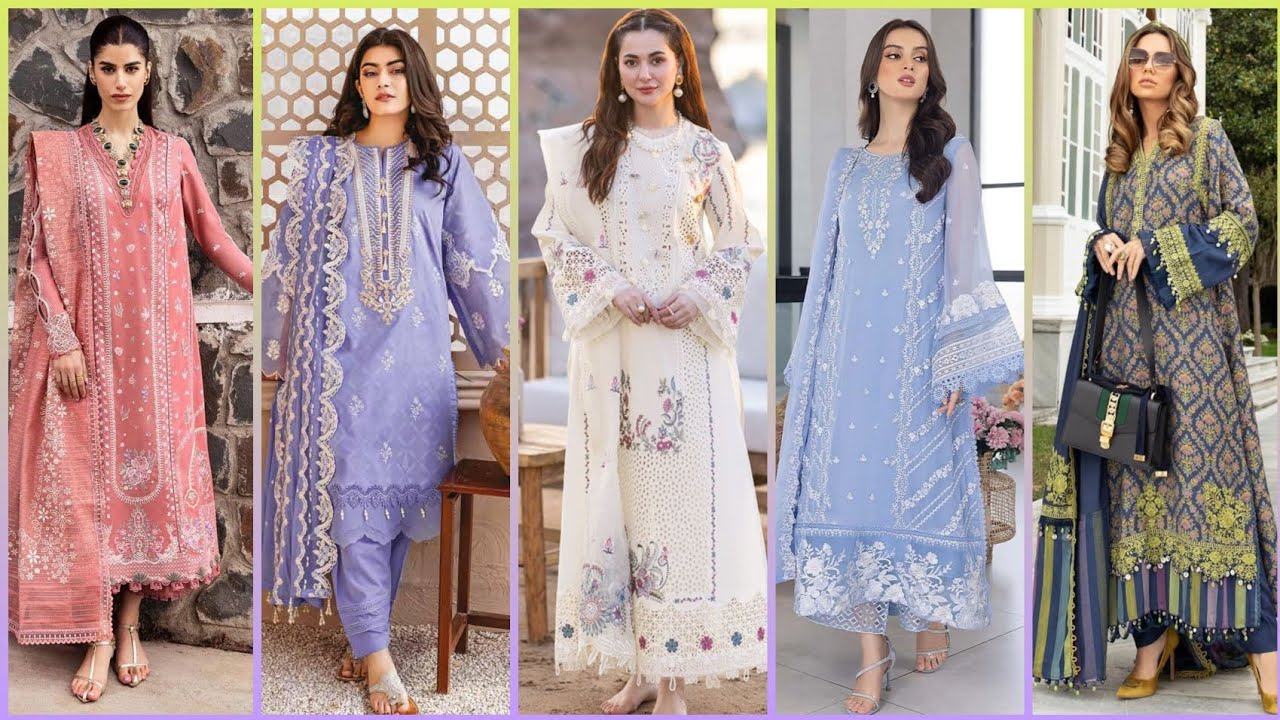 Lawn cotton floral printed dress detailing ideas| homemade lawn dress designing ideas with lace 2026