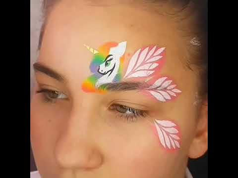 аквагрим единорог - YouTube