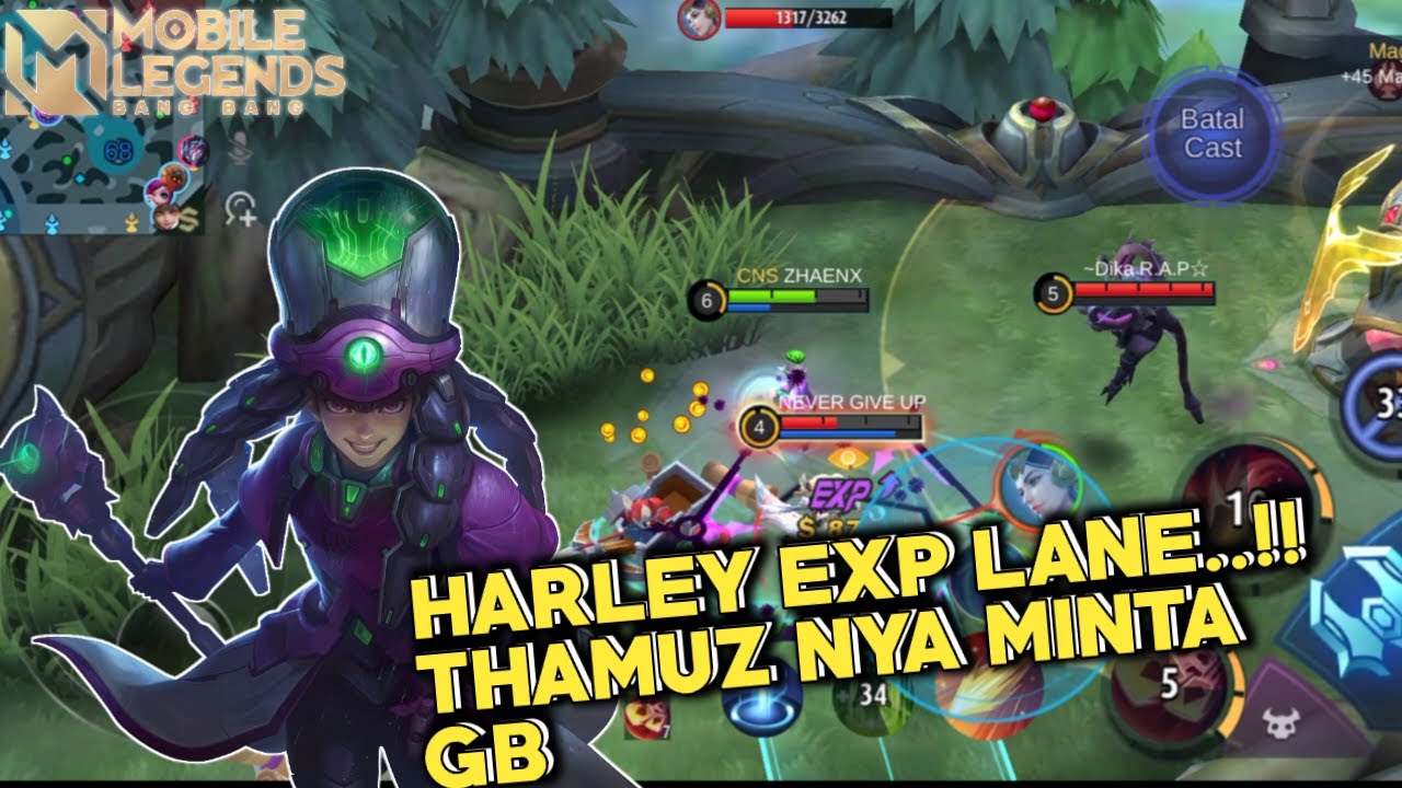 GAME PLAY HARLEY EXP LANE SOLO RANKED | TIPS AND TRICK HARLEY EXP LANE | MOBILE LEGENDS