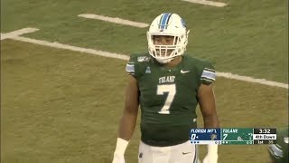 Patrick Johnson (Tulane DE #7) Vs. FIU 2019