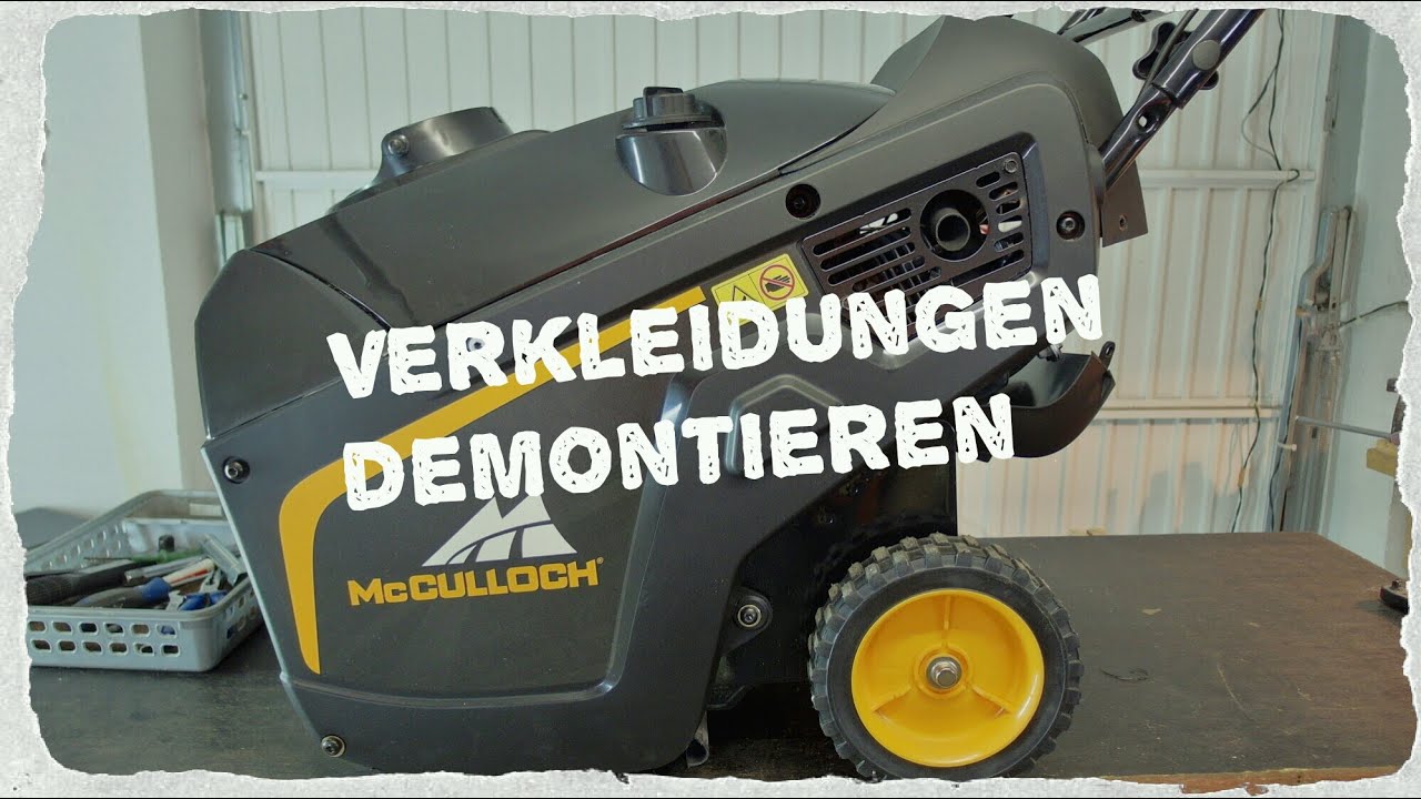 Schneefräse, Verkleidungen demontieren / montieren (Mc Culloch MSB121)