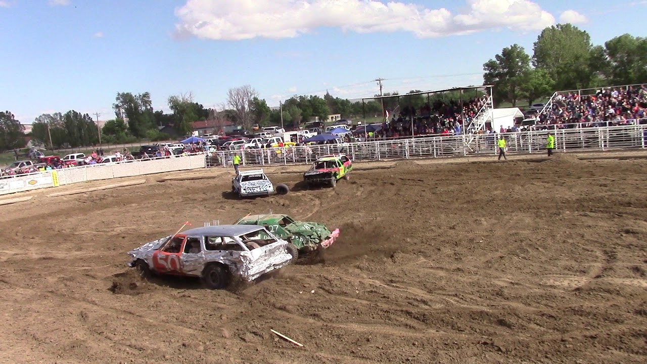 Lovell WY 2019 Demolition Derby Heat 3 YouTube