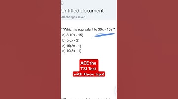 TSI TEST MATH TIPS! #texas #tutorial
