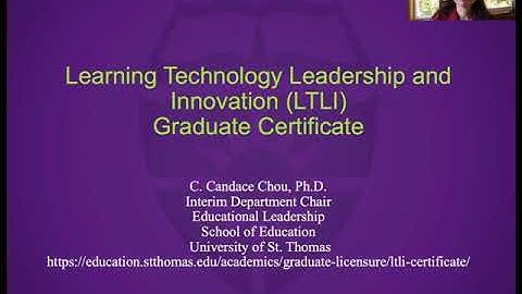 Learning Technology Leadership and Innovation Virtual Information Session
