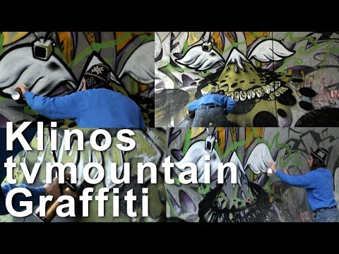 Klinos tvmountain art urbain graffiti peinture murale Chamonix Mont-Blanc culture montagne
