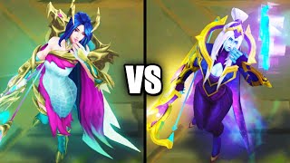 Fae Dragon Ashe vs Cosmic Queen Ashe Epic Skins Comparison (League of Legends)