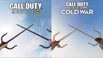 NEW Melee Weapon: SAI｜COD Mobile vs Black Ops Cold War｜MAX Graphics Comparison