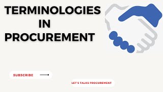 Ep.07 Terminologies in Procurement || Part No. 07 -#procurement #procurementclub #purchase