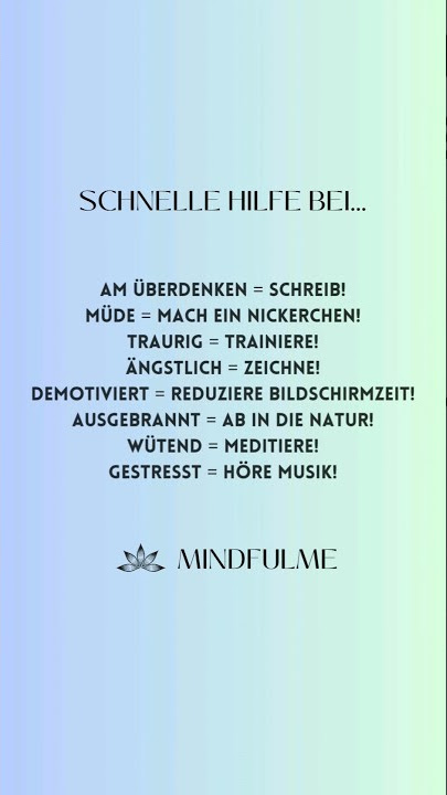 🫶🏻 Wie du dich sofort besser fühlst 🫶🏻 Schnelle Hilfe 🫶🏻 #MindfulMe #Seelenkompass #InnererFrieden