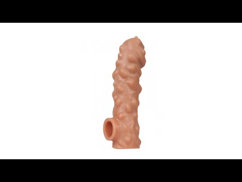 8809392182033 Насадка на фаллос / Phallus nozzle with large bumps and hole for the scrotum KOKOS M