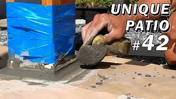 UNIQUE PATIO #42 - GROUTING POST BASE - SHORT