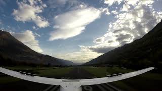 Landing at Sondrio airfield