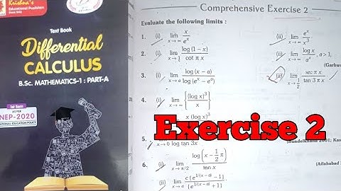Indeterminate form  exercise - 2 BSc maths |Krishna Prakashan| Solution/ #indeterminate_forms #maths