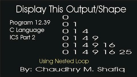 output | program 12.39 | nested loop | display shape | c programs | chaudhary m. shafiq | ics part 2