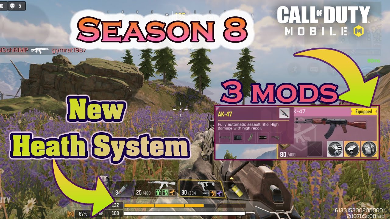 COD Mobile Season 8 BR Changes | Auto Heath Regeneration | Perk System | Airdrop Change | Graphics