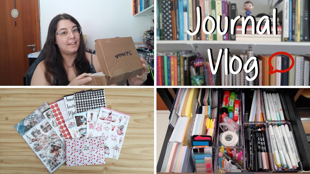 Journal Vlog: Organização, Colagem & Comprinhas  | Julyanna Mazzolli
