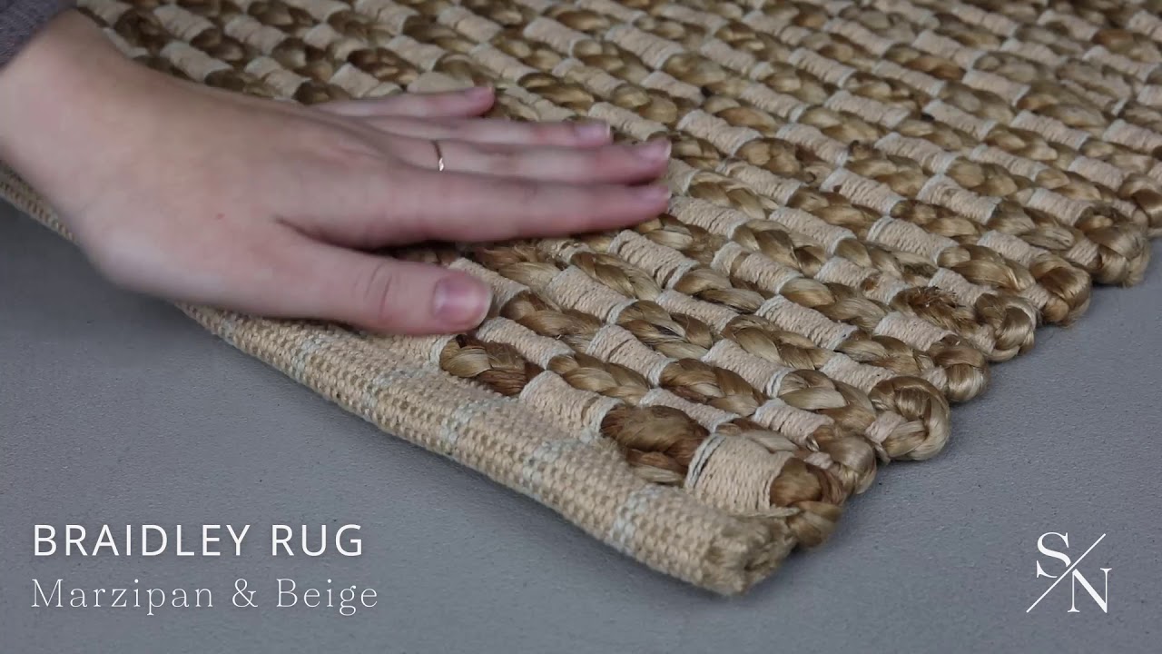Braidley Natural Solid Beige Rug | Scout & Nimble