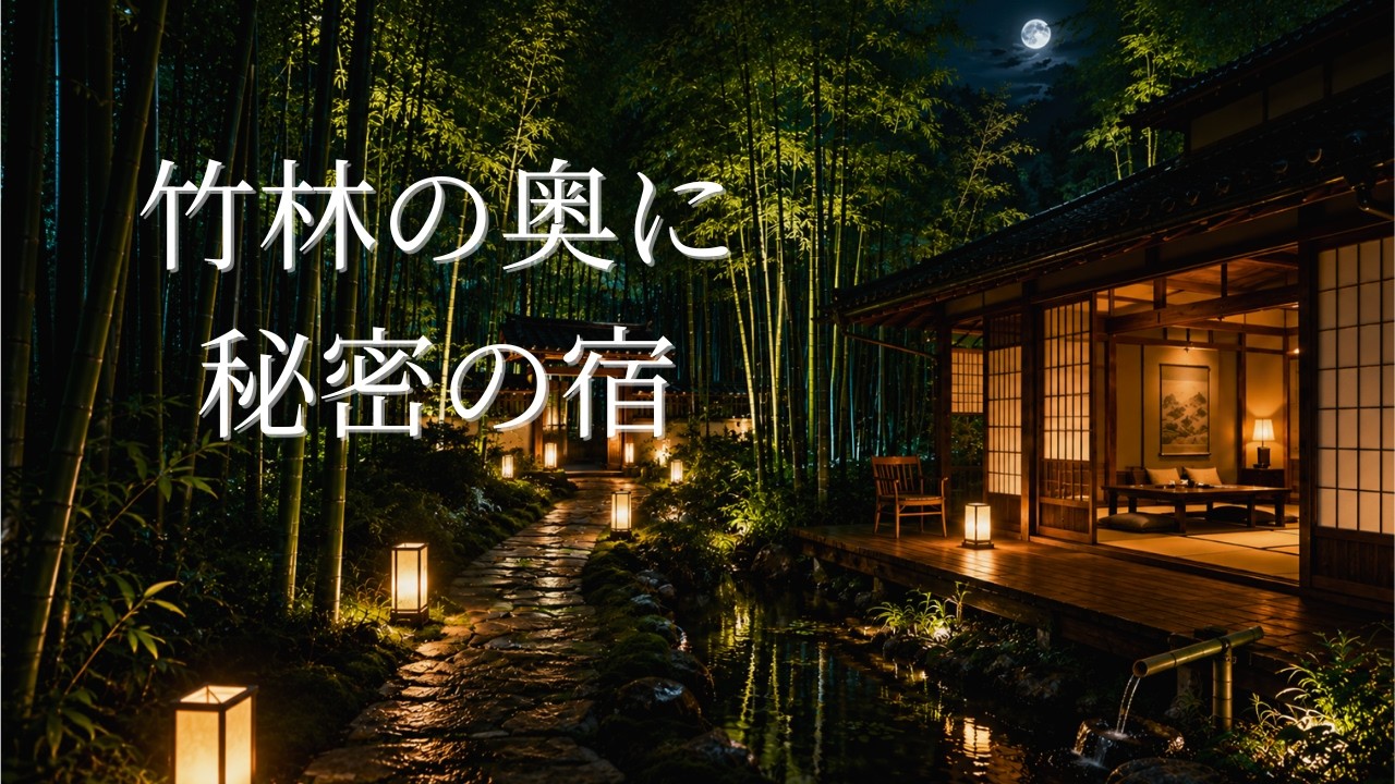癒しBGM】竹林の奥にひっそり佇む隠れ宿｜月明かりと和の静寂に包ま
