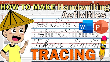 HOW TO MAKE NAME TRACING ACTIVITY IN BLUE RED BLUE LINES | HANDWRITING TRACING | CURSIVE DOTTED LINE