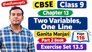 Chapter 13, Two variables, one line, Ganita Manjari, part 2 book page 116, Exercise Set 13.5 Class-9