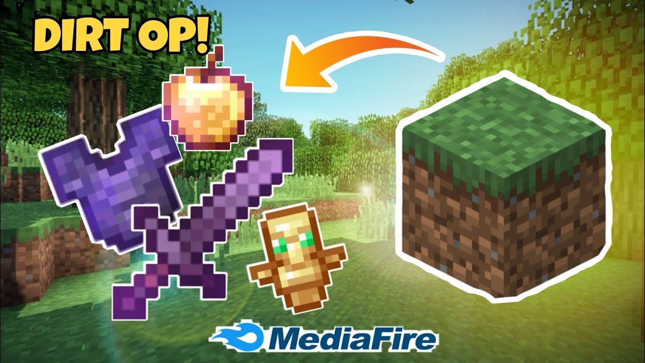 Minecraft But Dirt Drops Op items mod for Minecraft Pe | Manoj - YouTube