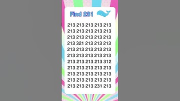 Check observation skill 6: only 7% people can find the number in 5 sec #shorts #spotthedifference