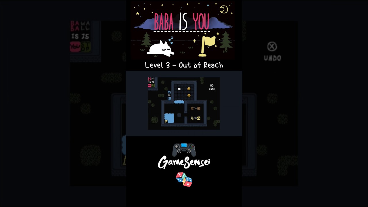 Level 3 Out of Reach Baba is You Walkthrough 