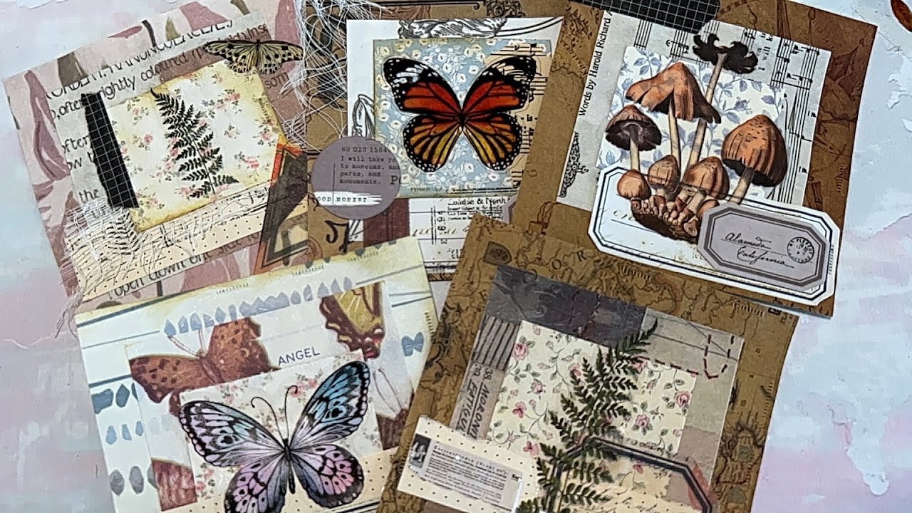 Super easy specimen cards // junk journal ideas - YouTube