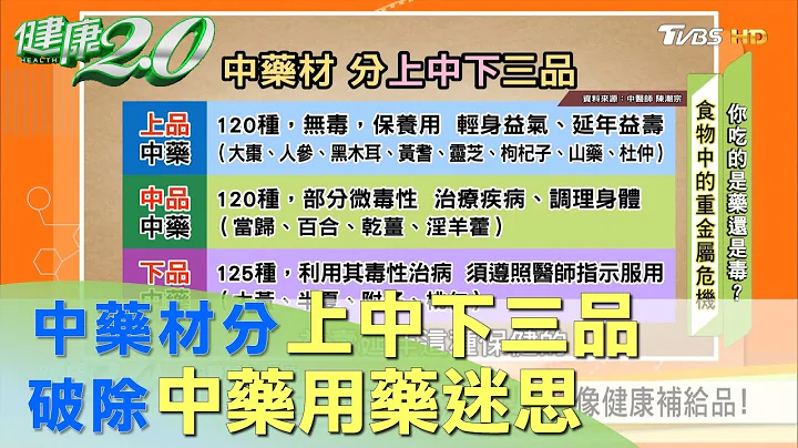 中藥材 分上中下三品！破除用藥迷思:有病治病、沒病養生？ 健康2.0 - 天天要聞