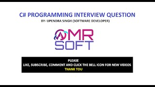 How to Arrange integer List or, numbers without using Sort method in C# Interview Question
