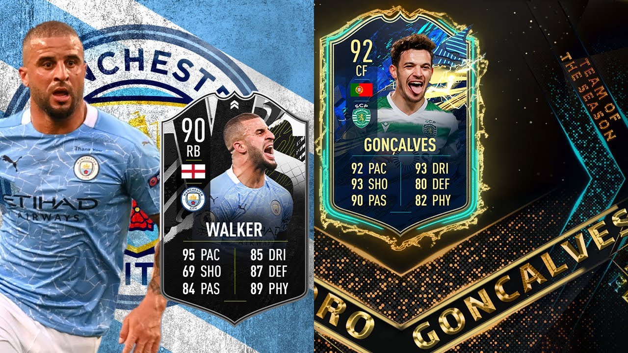 تجربة كارت الShow Down مدافع مانشستر سيتي Kyle Walker & TOTS Pedro Gonçalves| FIFA 21