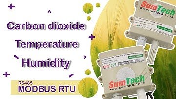 CO2 + Temperature + Humidity Sensor transmitter RS485 output